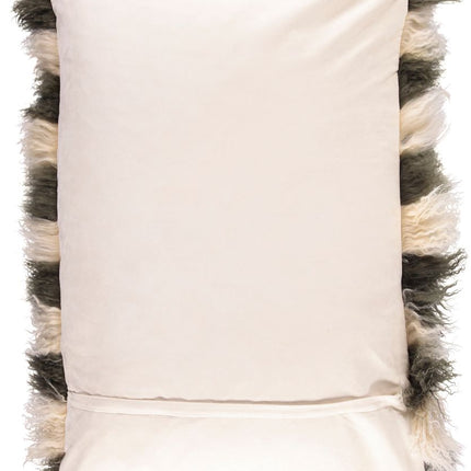 Curly Cashmere Cushion | 40x40 cm Arctic Sunrise/Hedge Green