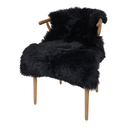 Merino Sheepskin | Long Wool | prox. 100x60 cm Black