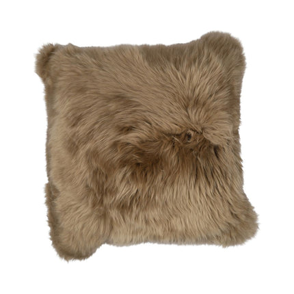 Sheepskin Cushion | Long Wool | New Zealand | 50x50 cm Taupe