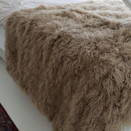 Plaid of Curly Sheepskin | Tibet | 60x120 cm Arctic Sunrise