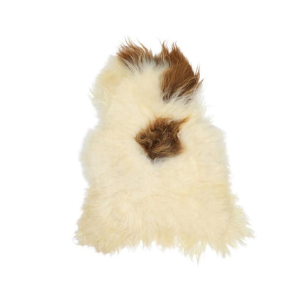 Icelandic Sheepskin | Long Wool | 90 cm Brown/White