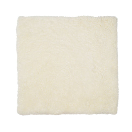 Short Wool Seat Cover | New Zealand | 40x40 cm White