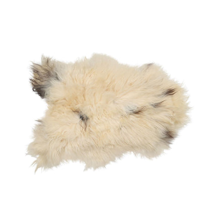 Icelandic Sheepskin | Long Wool | 90 cm Spotted (White with Brown Spots)