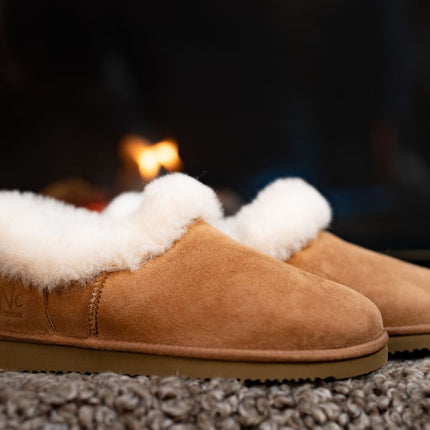 Hard Sole Slipper Chestnut