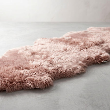 Merino Double Sheepskin | Long Wool | 170x60 cm Rosa