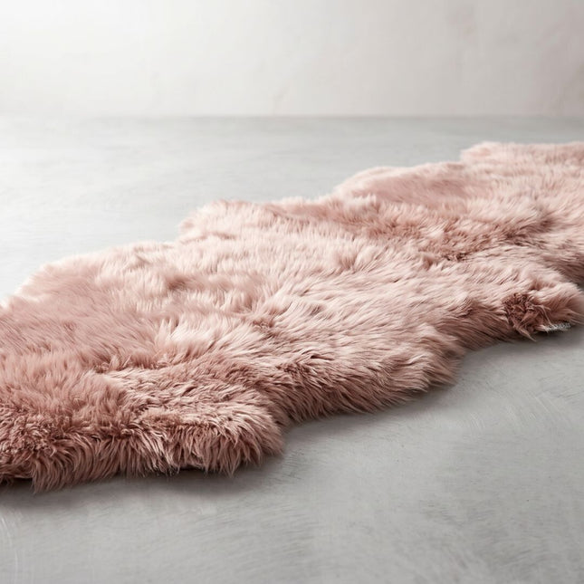 Merino Double Sheepskin | Long Wool | 170x60 cm Rosa