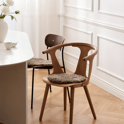 Short Wool Seat Cover | New Zealand | Ø34 cm Sahara