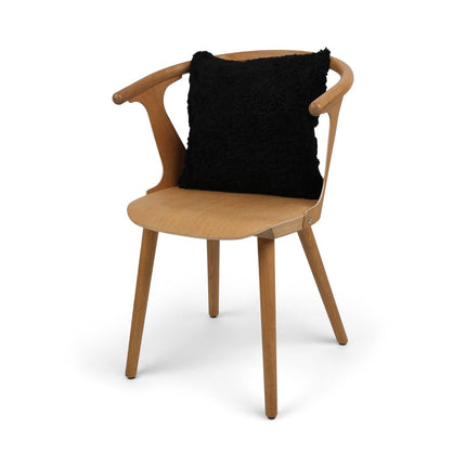 Sheepskin Cushion | Short Wool | New Zealand | 40x40 cm Black